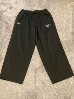 Under Armour Size XL Black Sweatpants Drawstring Pockets Little Falls MN Logo
